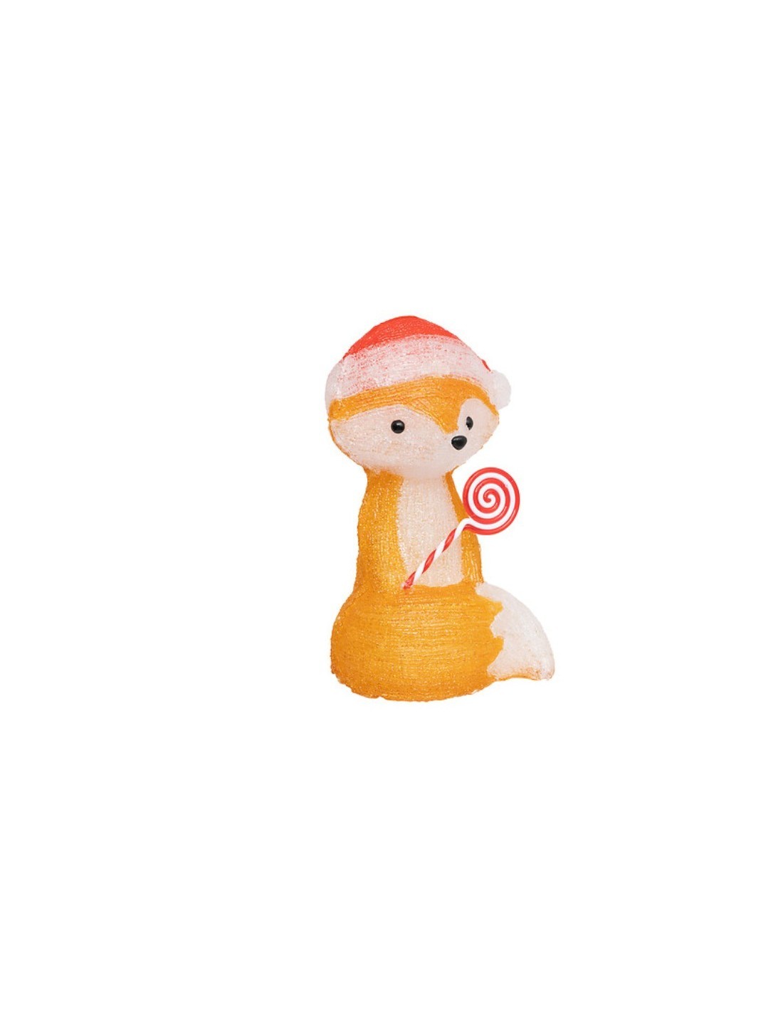 Decorazione volpe di Natale 18x15x30cm con 30 luci LED - La magia di Natale illumina la tua casa