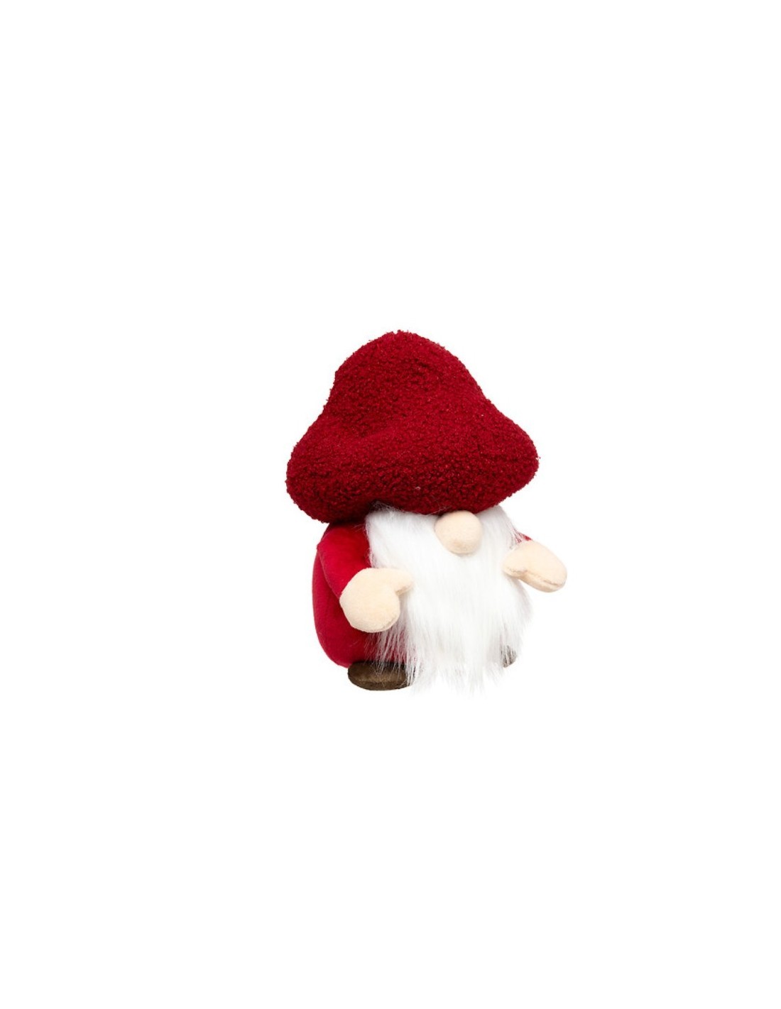 Decorazione gnomo di Natale con fungo 15x15x24cm fermaporta - La magia di Natale a casa tua