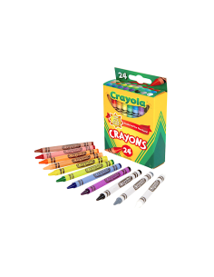 CRAYOLA, 24 PASTELLI A CERA, CRAYON, CONFEZIONE DA 24 PEZZI, 24 COLORI ASSORTITI, SCUOLA, TEMPO LIBERO