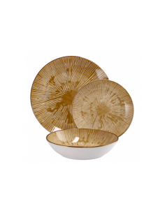 Servizio Tavola in Ceramica Gialla 18 Pezzi