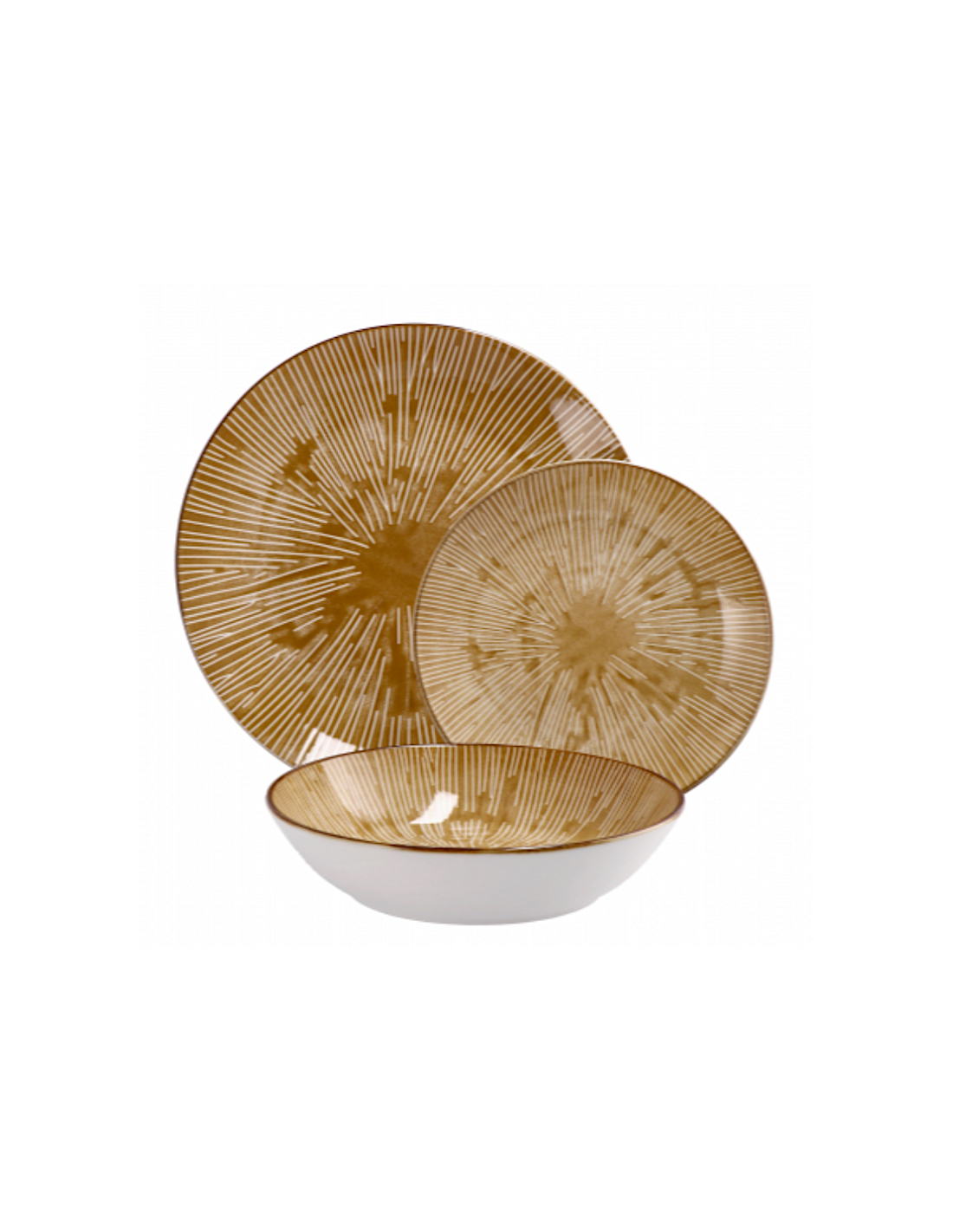 Servizio Tavola in Ceramica Gialla 18 Pezzi