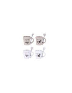 TAZZA MUG 78695 CON CUCCHIAIO 6X7CM ASSORTITO su TreG Ingrosso