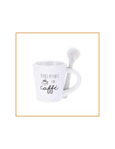 TAZZA MUG 78695 CON CUCCHIAIO 6X7CM ASSORTITO su TreG Ingrosso 2
