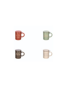 Tisaniera in Ceramica Assortita con Coperchio e Filtro