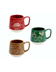 NATALE SNOWY XMAS TAZZA JUMBO 510CC ASSORTITO
