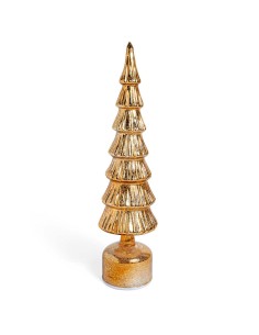 ALBERO ROTANTE VETRO ORO CON LUCI 9X40CM