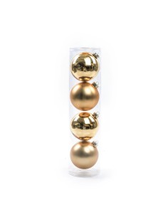 CONF 4 SFERE ORO 10CM VETRO