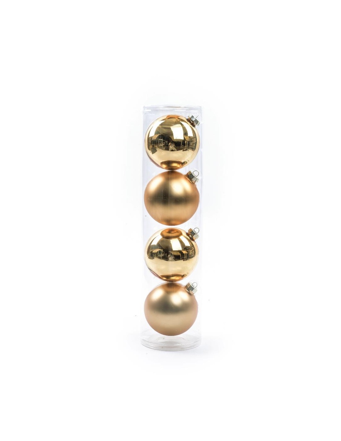 CONF 4 SFERE ORO 10CM VETRO