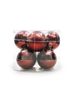 CONF 8 SFERE BORDEAUX 8CM VETRO