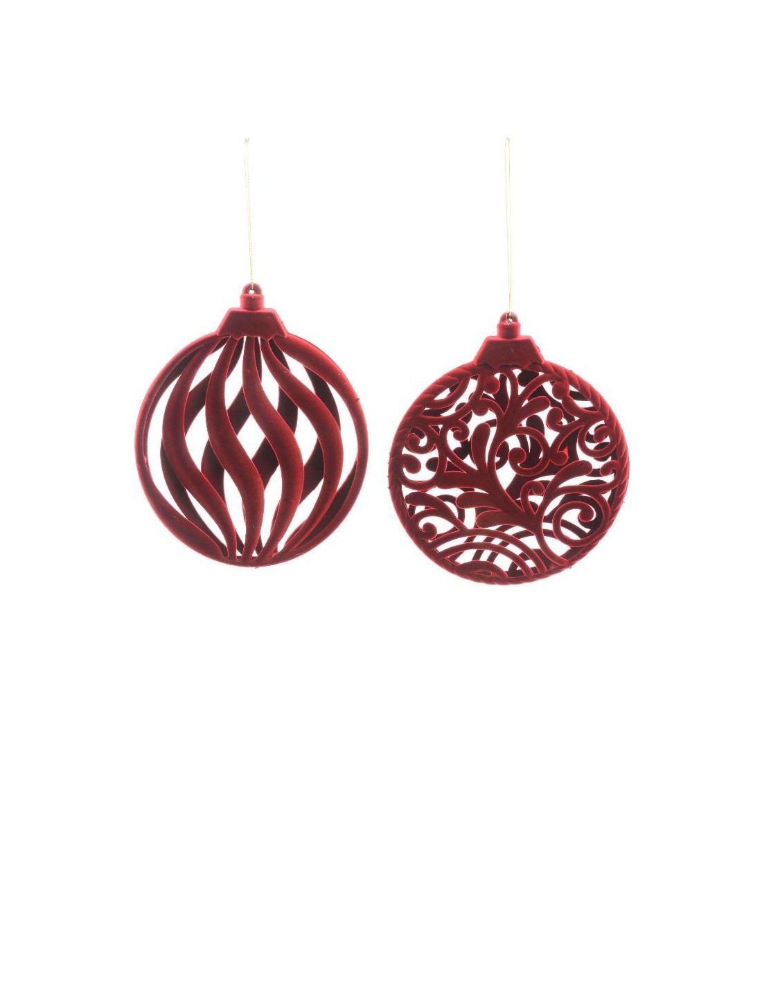 PENDENTE BORDEAUX FLOCCATO PLASTICA 14X17CM ASSORTITO