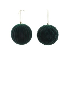 SFERA VERDE FLOCCATA PLASTICA 10CM ASSORTITO