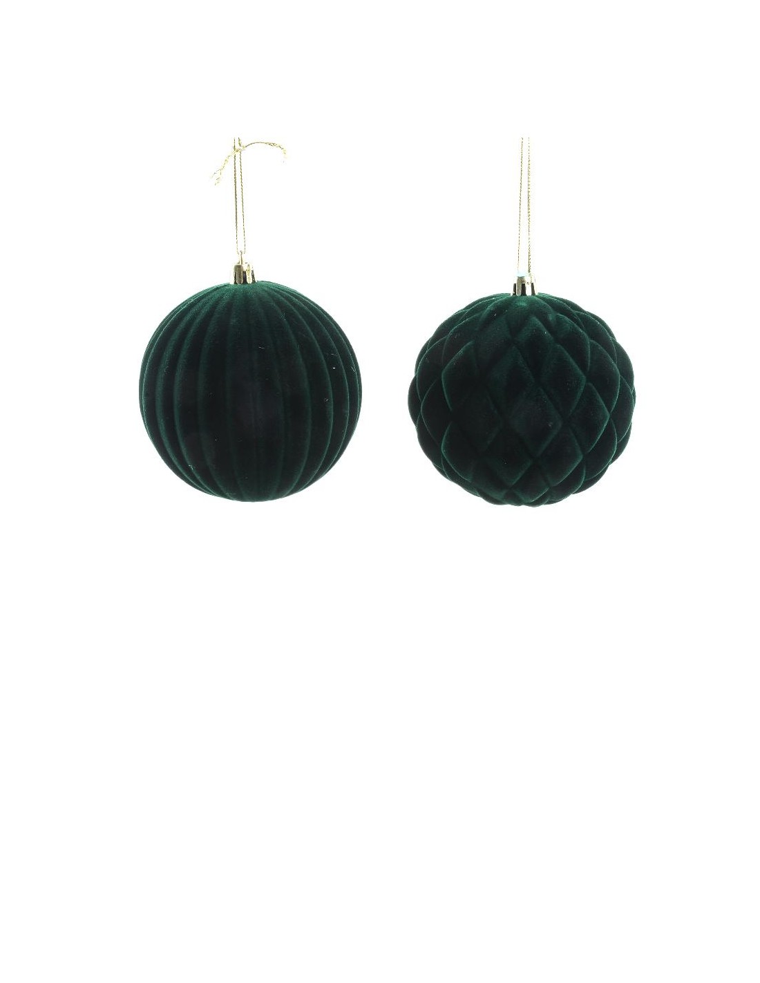 SFERA VERDE FLOCCATA PLASTICA 10CM ASSORTITO