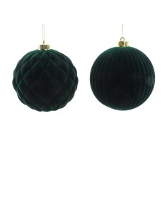 SFERA VERDE FLOCCATA PLASTICA 15CM ASSORTITO