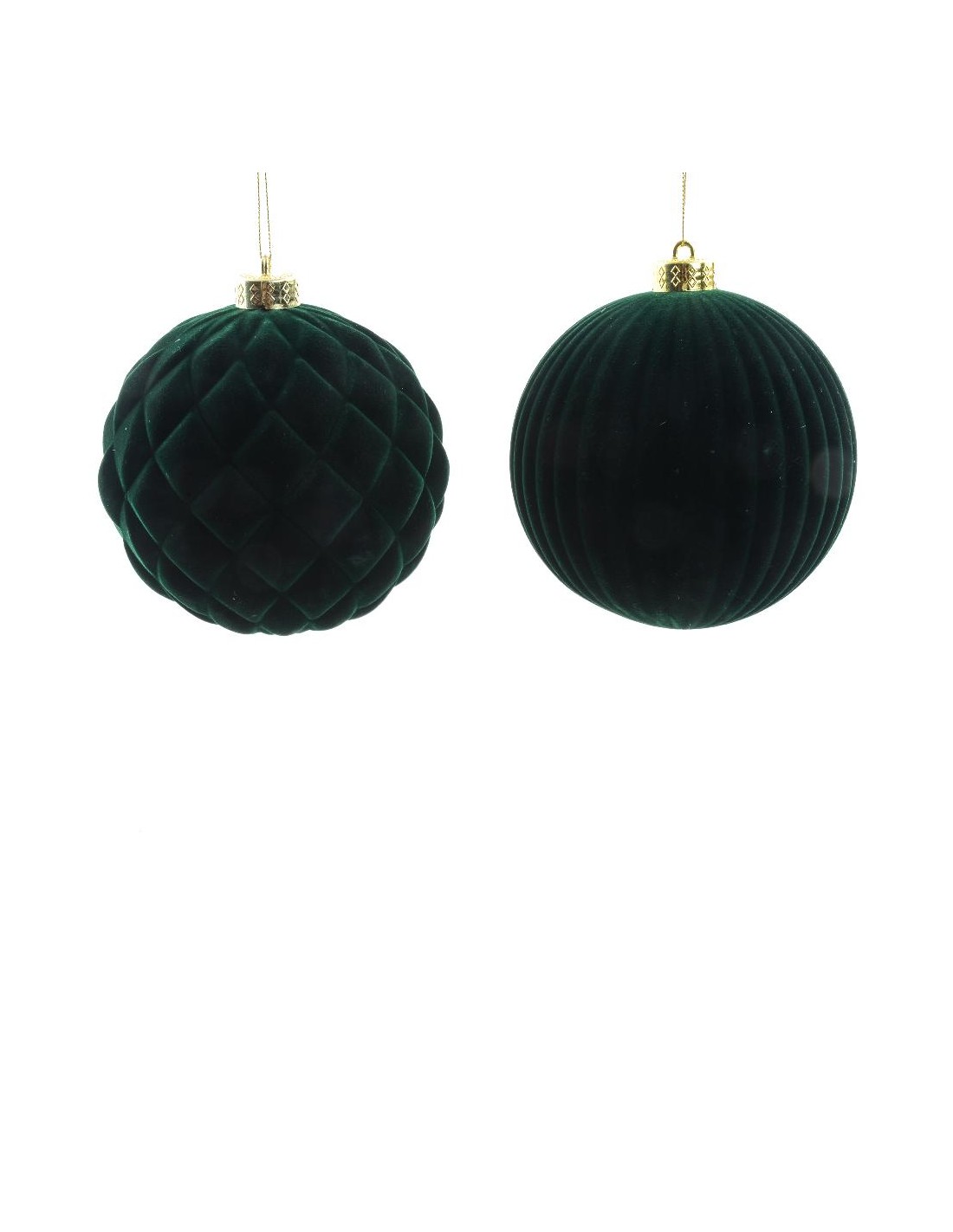 SFERA VERDE FLOCCATA PLASTICA 15CM ASSORTITO