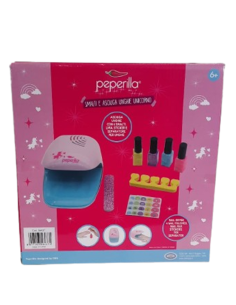 PEPERILLA SMALTI E ASCIUGA UNGHIE UNICORNO, SET GIOCO BEAUTY, ACCESSORIO BAMBINA, GIOCO CREATIVO 3+ ANNI