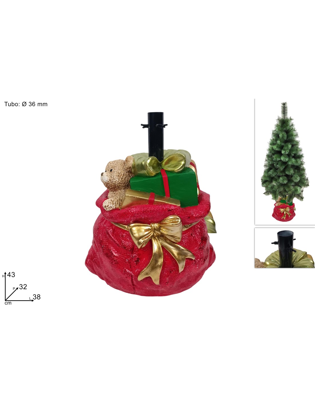 BASE ALBERO SACCO NATALIZIO ROSSO