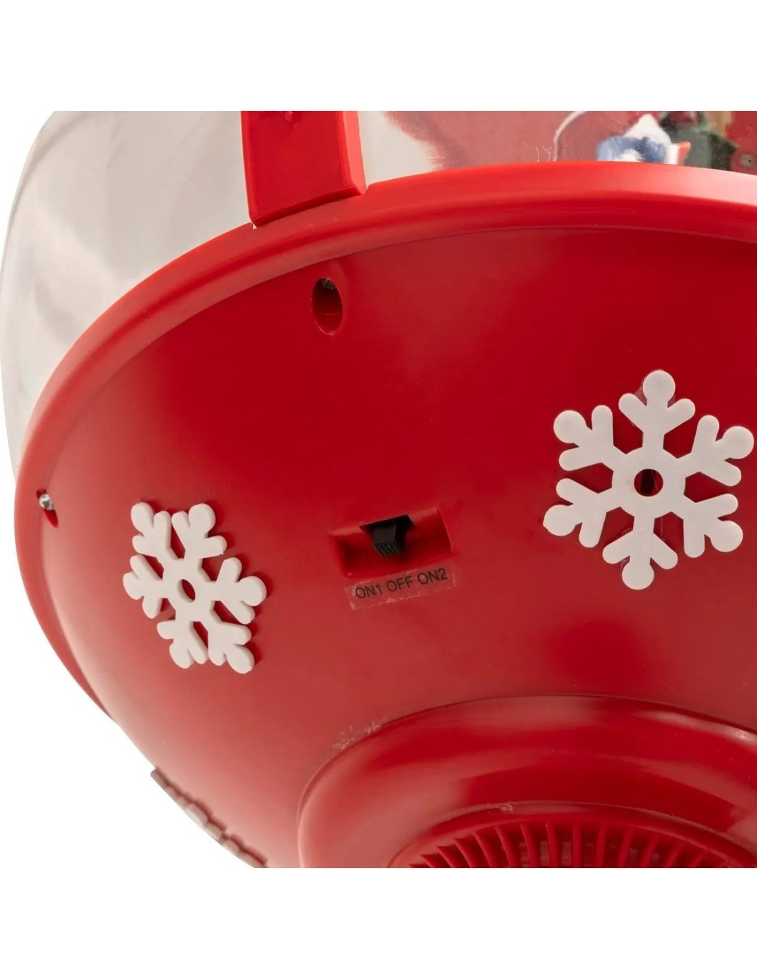 Decorazione lampione di Natale rosso 30x150cm con scenario e 30 luci LED - La magia di Natale illumina la tua casa