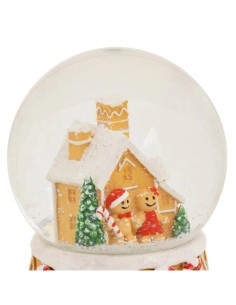 Decorazione palla di neve di Natale Ø10x13,8cm casetta Pan di Zenzero in poliresina - La magia di Natale a casa tua 2