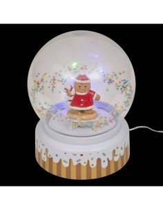 Decorazione palla di neve di Natale 13x18cm Pan di Zenzero - La magia di Natale illumina la tua casa 2