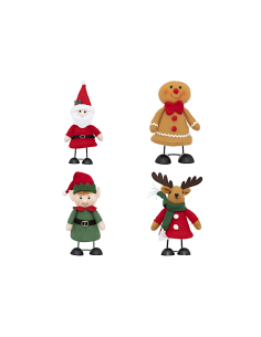 Decorazione personaggio natalizio di Natale su molla H22cm assortito - La magia di Natale a casa tua