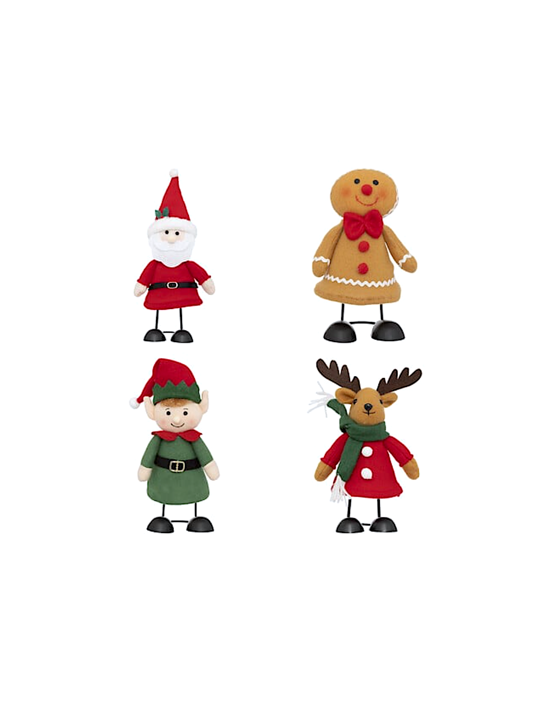 Decorazione personaggio natalizio di Natale su molla H22cm assortito - La magia di Natale a casa tua