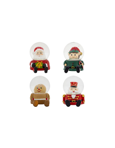 Decorazione pupazzo di Natale in resina con palla assortito - La magia di Natale a casa tua