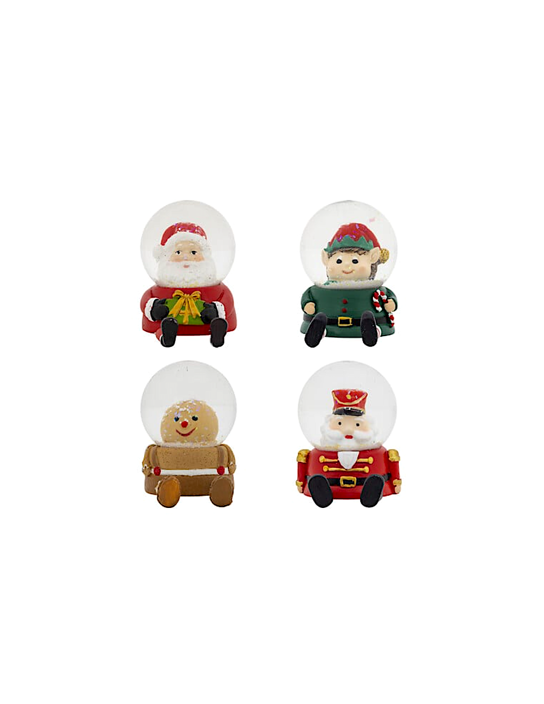 Decorazione pupazzo di Natale in resina con palla assortito - La magia di Natale a casa tua