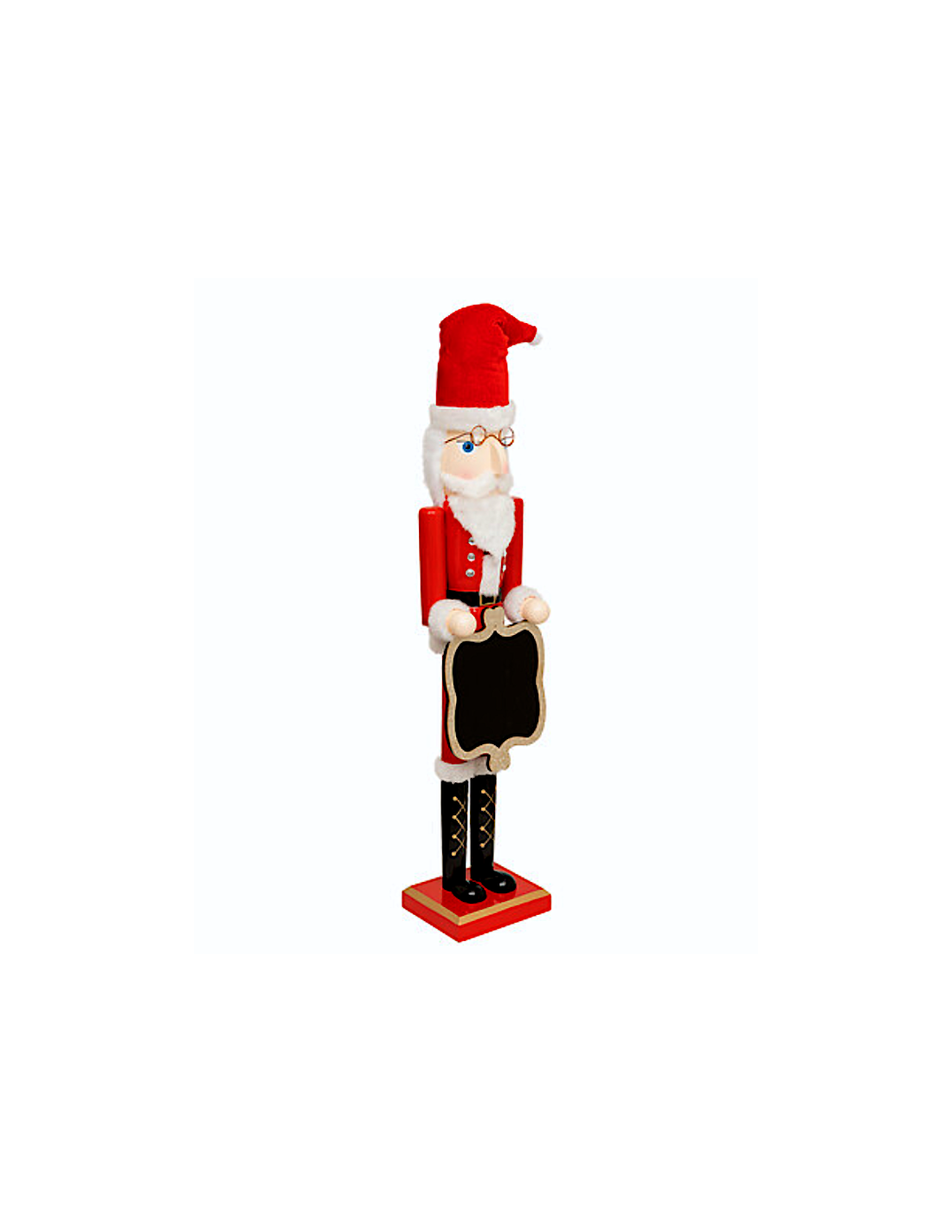 Decorazione schiaccianoci di Natale Babbo Natale H90cm in legno - La magia di Natale a casa tua