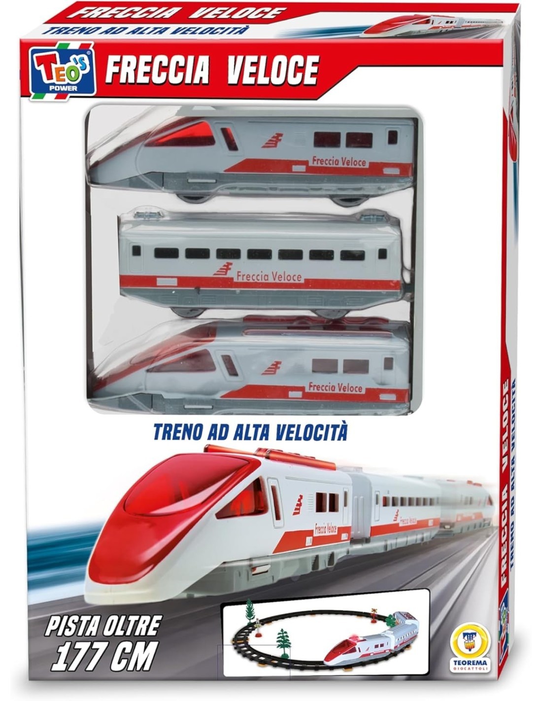 TEO'S - TRENO FRECCIA VELOCE 31 PZ PISTA 177 CM su TreG Ingrosso