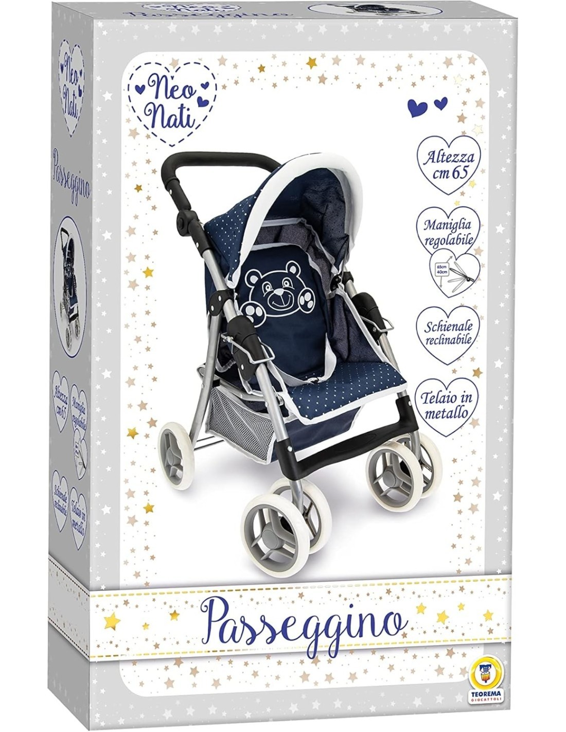 PASSEGGINO 74255 ORSETTO METALLO 65X38X45CM su TreG Ingrosso