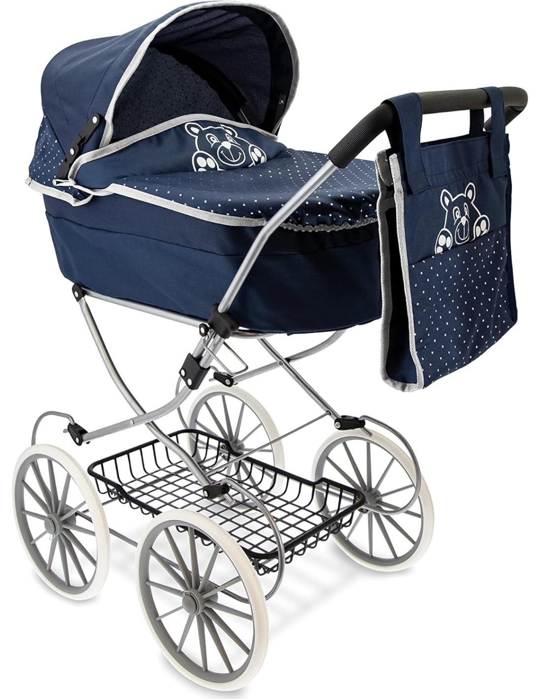 CARROZZINA 74256 BLUE METALLO 90CM CON BORSETTA su TreG Ingrosso