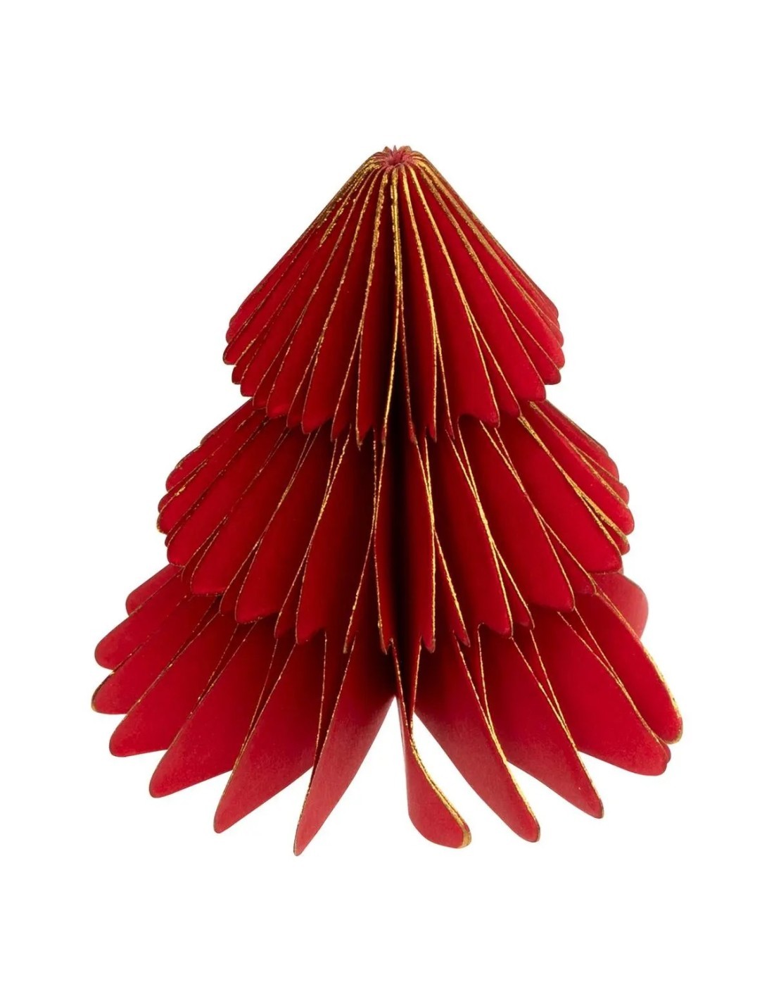 Decorazione set 2 alberelli di Natale rossi 6x6cm in carta - La magia di Natale a casa tua