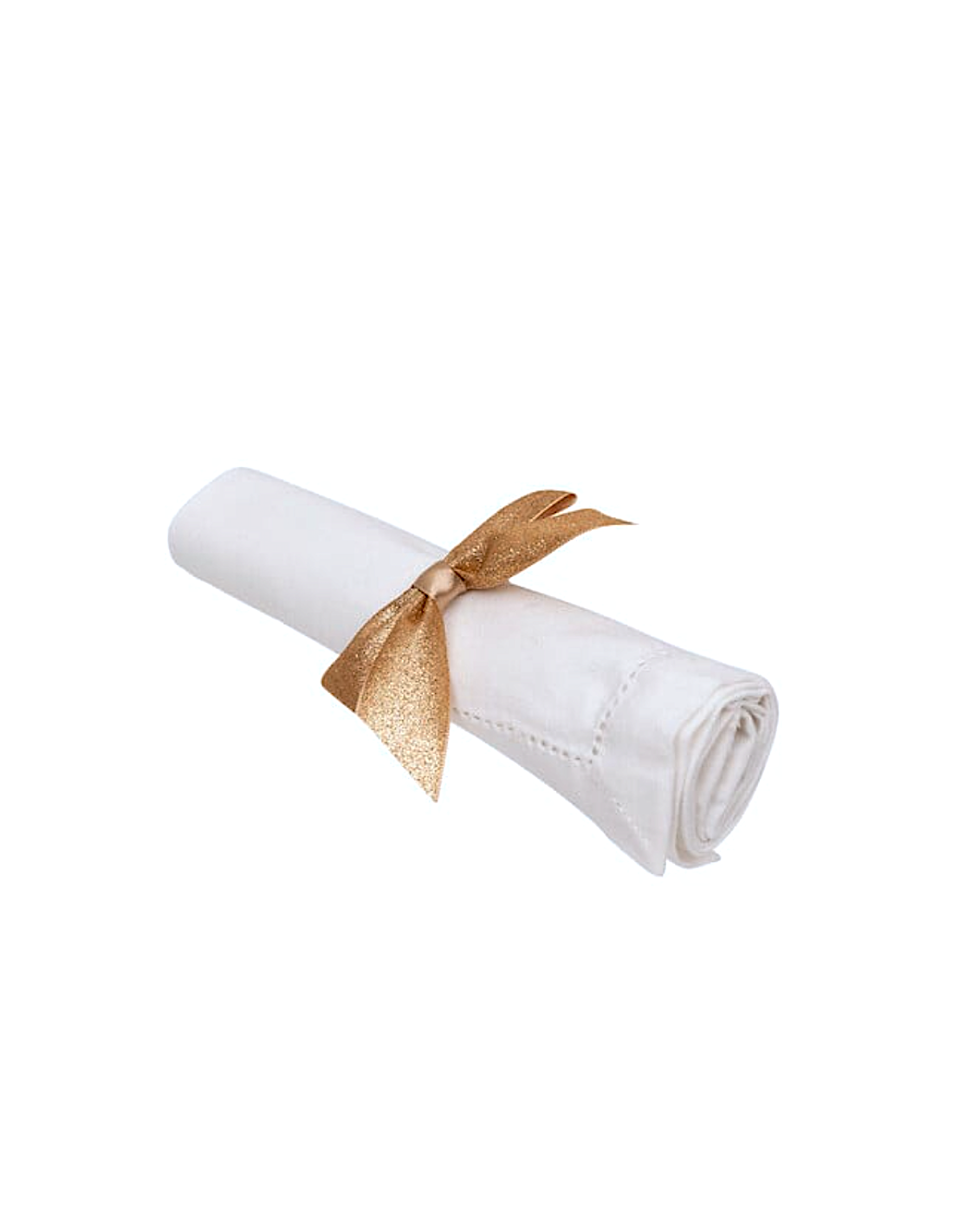 Decorazione set 2 fermatovaglioli di Natale fiocco dorato - La magia di Natale sulla tua tavola