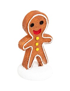 Decorazione set 3 santon di Natale Pan di Zenzero 4x2x5cm - La magia di Natale a casa tua 2