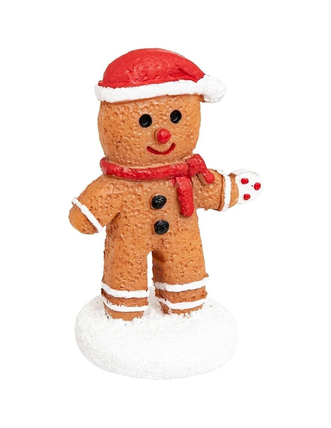 Decorazione set 3 santon di Natale Pan di Zenzero 4x2x5cm - La magia di Natale a casa tua