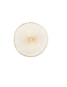 Decorazione tappetino di Natale D38cm oro in PVC - La magia di Natale sulla tua tavola