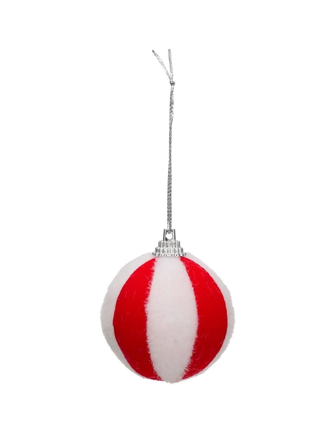 Decorazione palline di Natale Ø10cm rosso e bianco a righe set 22 Atmosphera - La magia di Natale a casa tua