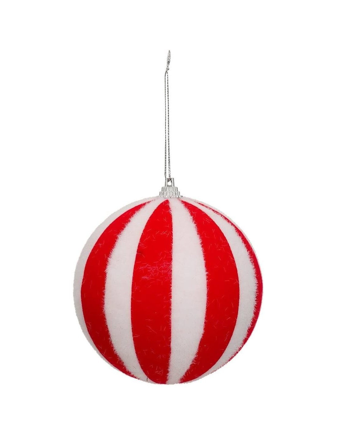 Decorazione palline di Natale Ø10cm rosso e bianco a righe set 22 Atmosphera - La magia di Natale a casa tua