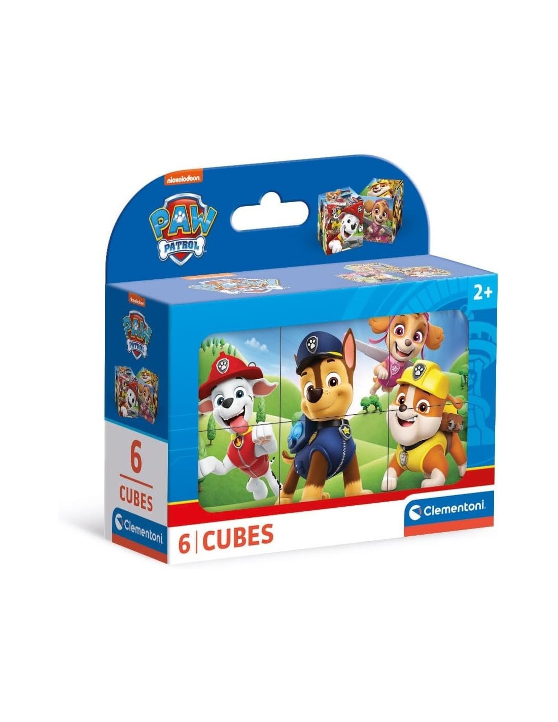 CLEMENTONI, PAW PATROL, PUZZLE CUBI, 6 PEZZI, BAMBINI 2 ANNI, CARTONI ANIMATI, MADE IN ITALY