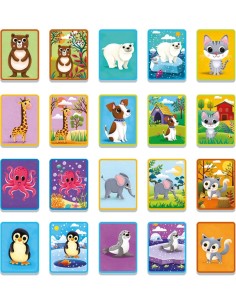 CLEMENTONI, SAPIENTINO BABY MONTESSORI, LE CASE DEI CUCCIOLI, FLASHCARDS EDUCATIVE,  48 CARTE TATTILI, ANIMALI E HABITAT