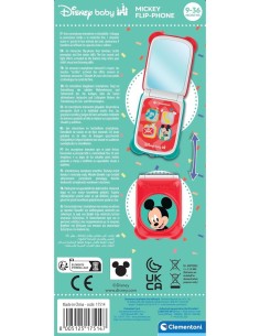 CLEMENTONI, DISNEY BABY, MICKEY FLIP PHONE, TELEFONO BAMBINI, 9-36 MESI, LUCI E SUONI 2