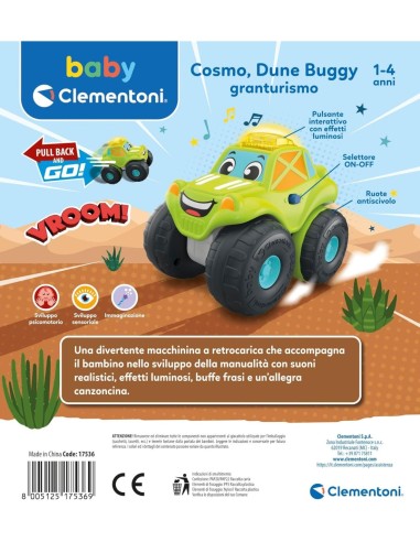 BABY CLEMENTONI, COSMO DUNE BUGGY, MACCHININA BAMBINO, 1-4 ANNI, GIOCO PRIMA INFANZIA, FUORISTRADA