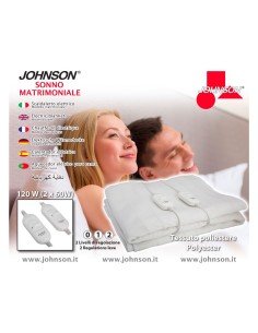 Johnson Sonno – Termocoperta Elettrica Matrimoniale 2x60W con Doppio Controllo