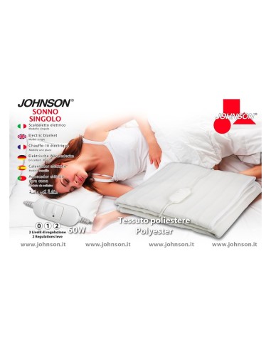 Johnson Sonno – Termocoperta Elettrica Singola 150x80 cm 60W
