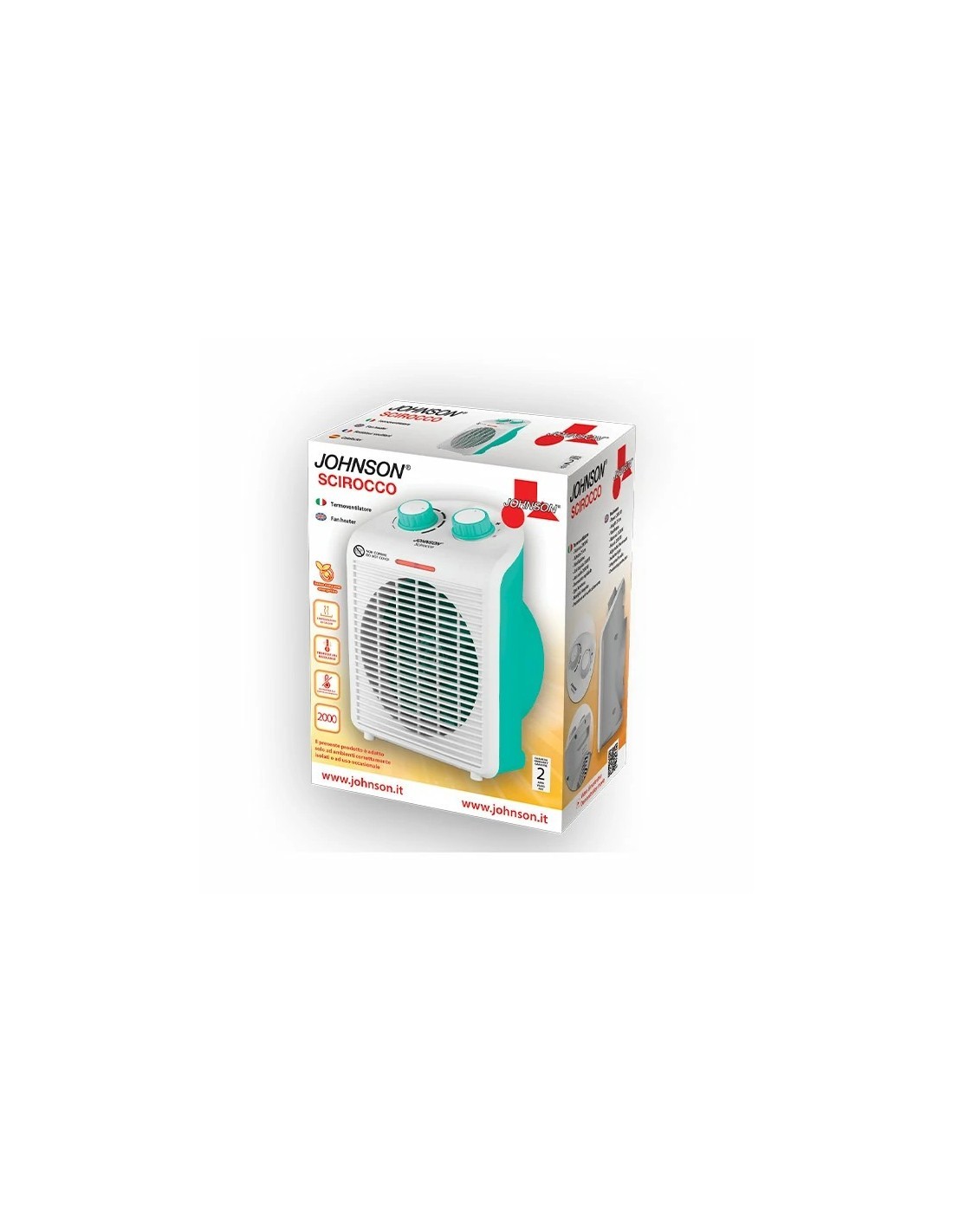 Johnson Scirocco – Termoventilatore Portatile 2000 W