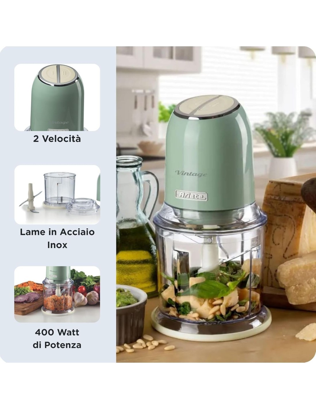 TRITATUTTO 043804AR0 VERDE 400W 600ML su TreG Ingrosso