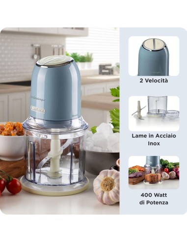 TRITATUTTO 043805ARO AZZURRO 400W 600ML su TreG Ingrosso