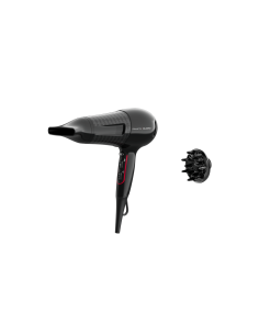 Rowenta Powerline CV591LF0 Asciugacapelli 2300 W – Nero, Boost di Ioni e Thermo Control