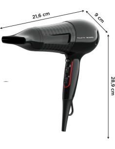 Rowenta Powerline CV591LF0 Asciugacapelli 2300 W – Nero, Boost di Ioni e Thermo Control 2