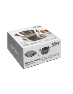 BILANCIA CUCINA 189397 DIGITALE 5KG/1GR CON CIOTOLA INOX